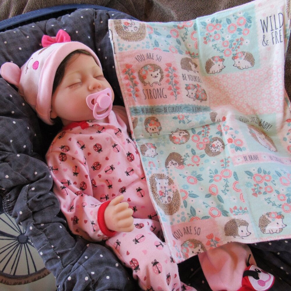 Baby burp cloth flannel burp rag changing pad pet mat nap blanket pink seagreen